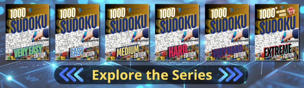 1000 Sudoku Large Print Series Collection.