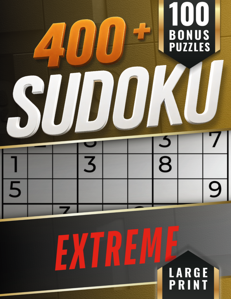 400 Sudoku Extreme large print puzzle book by Open Page Studio.