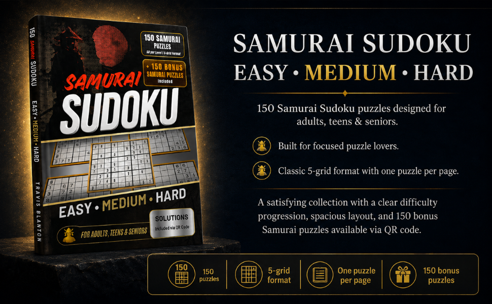 SAMURAI SUDOKU EASY-MEDIUM-HARD