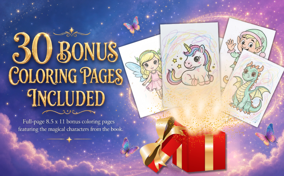 30 Bonus Coloring Pages Included 30 bonus coloring pages included with The Magical Sudoku Activity Book.