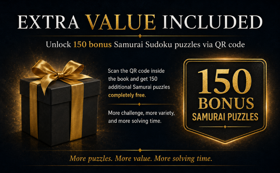 EXTRA VALUE INCLUDED :150 BONUS SAMURAI SUDOKU