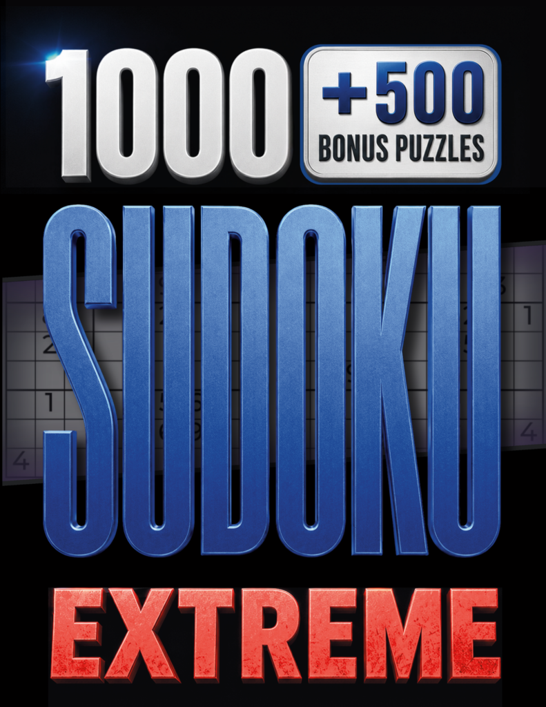 1000 Sudoku EXTREME puzzle book by Open Page Studio.
