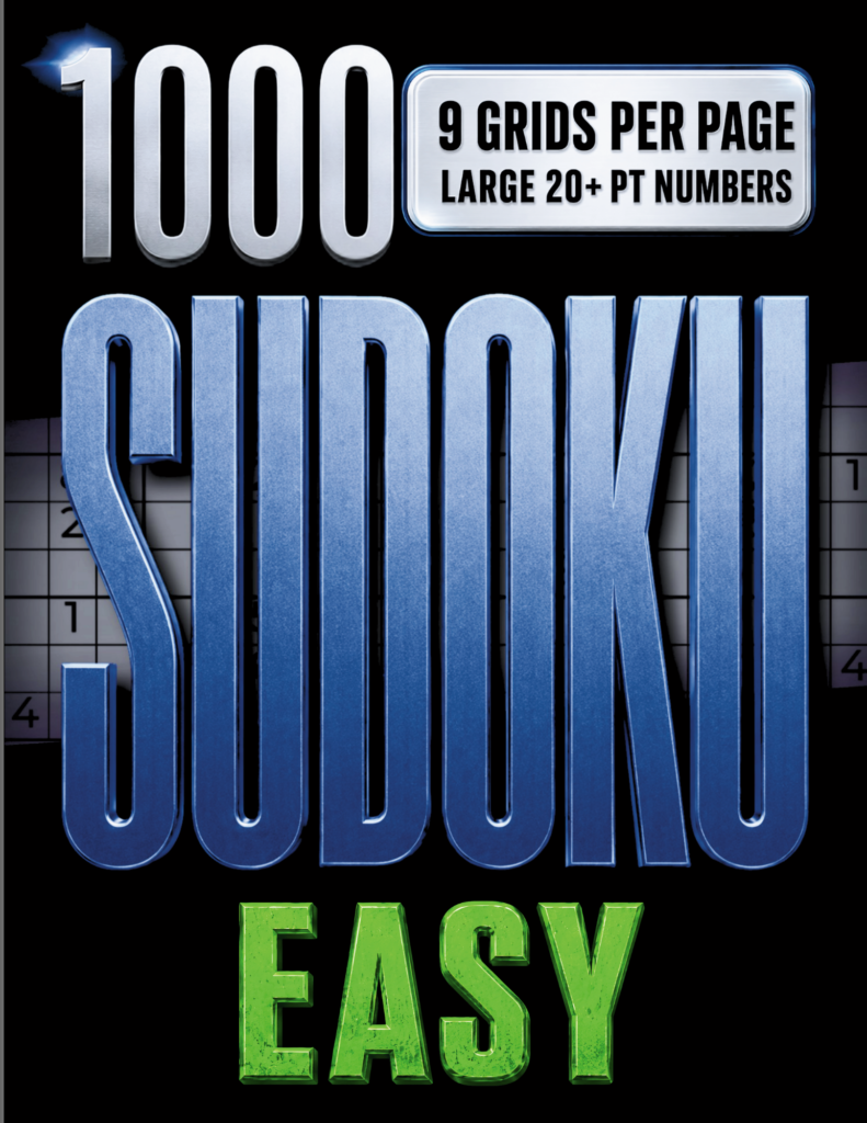 1000 Sudoku Easy puzzle book by Open Page Studio.